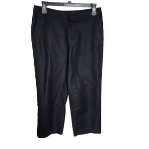 Coldwater Creek Womens Capri Pants Size 4 Natural Fit Mid Rise Black Pockets